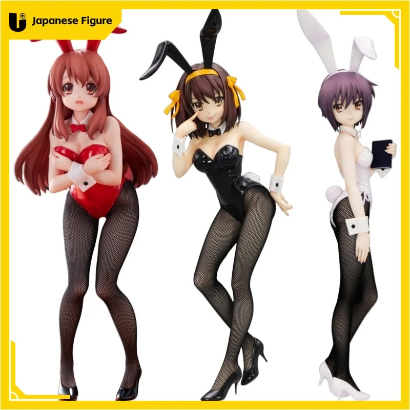 

Original Bicute Bunny The Melancholy Of Suzumiya Haruhi Asahina Mikuru Nagato Yuki Bunny Girls Action Figure 27cm Pvc Model Toys