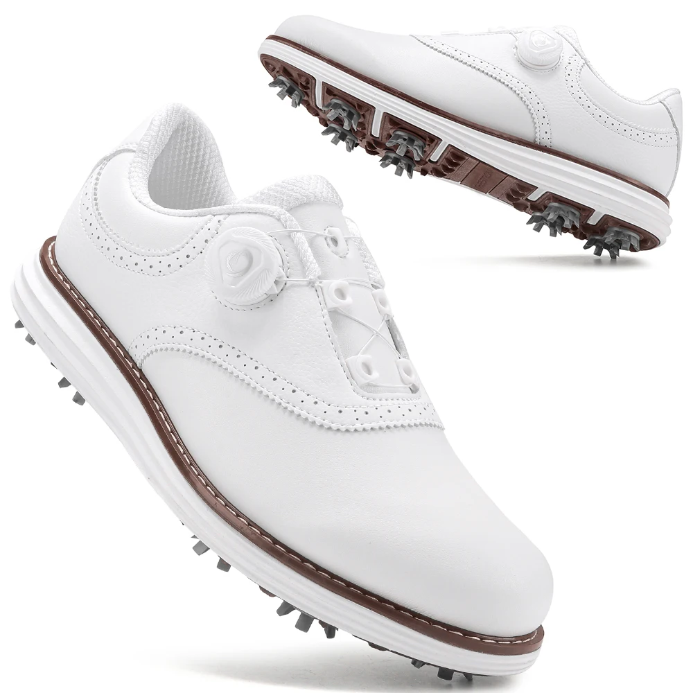 2026 Classic Golf Shoe Youth Hard-Wearing Athletic Men Shoes Outdoor Lawn Men Golf Sneakers Lace Up Walking Shoes for Men