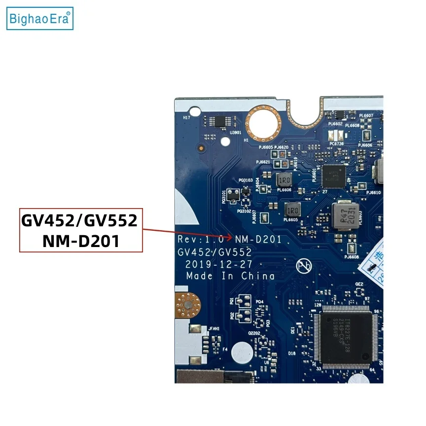 Placa base para ordenador portátil GV452/GV552 NM-D201 para Lenovo V14-IGL V15-IGL con CPU Celeron N4020, 8GB de RAM, FRU: 5B20S44431