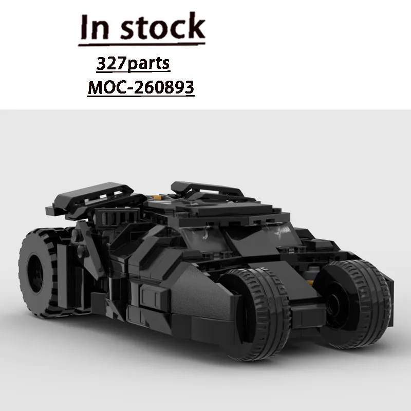 MOC-260893 New Urban Sports Black Supercar Building Block Model, 327 Parts, Boys' and Children's Birthday and Christmas Toy Gift