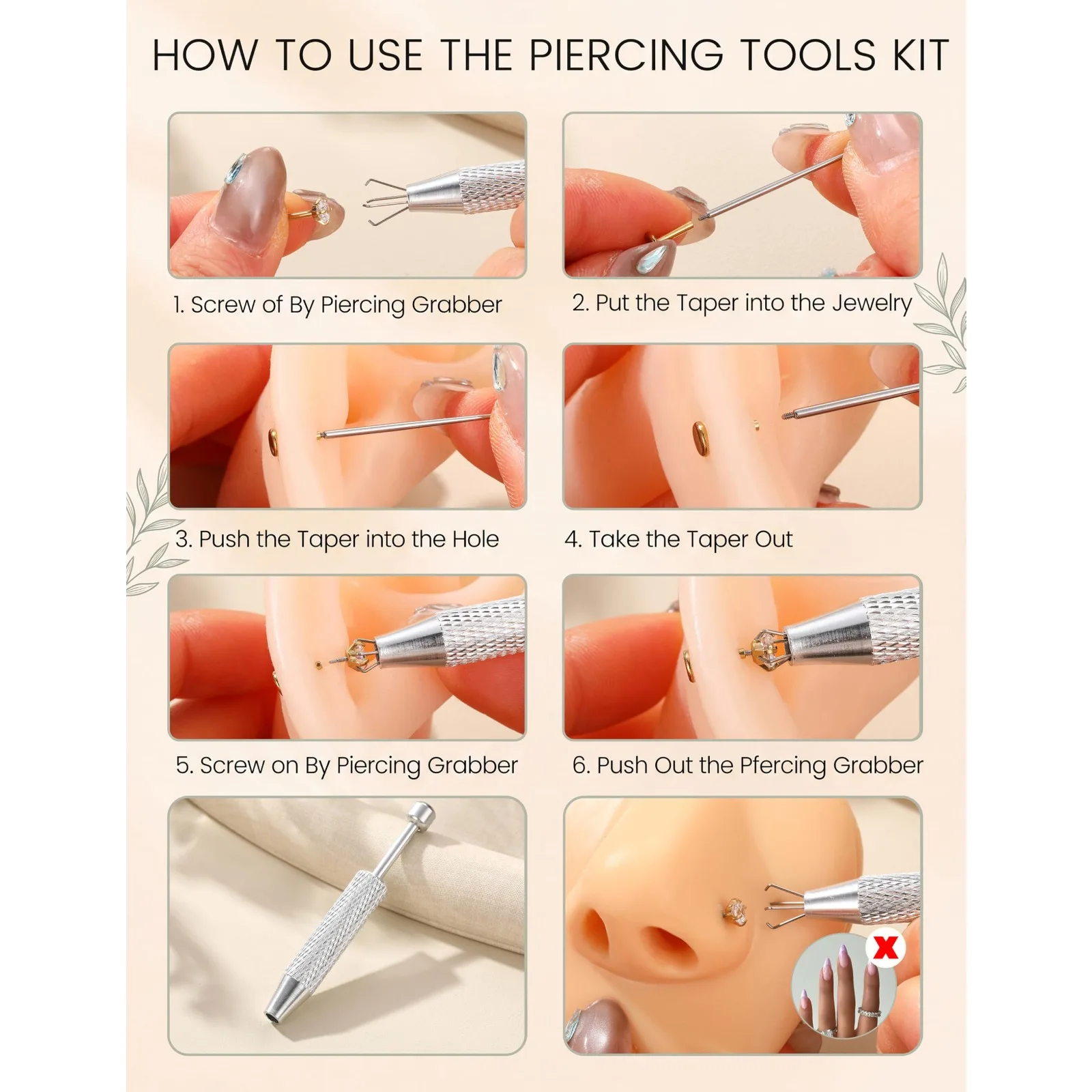 Drperfect 23PCS 16G/18G Labret Helix Piercing Jewellery Internally Threaded Surgical Steel  CZ Earrings Nose Studs Medusa Sets