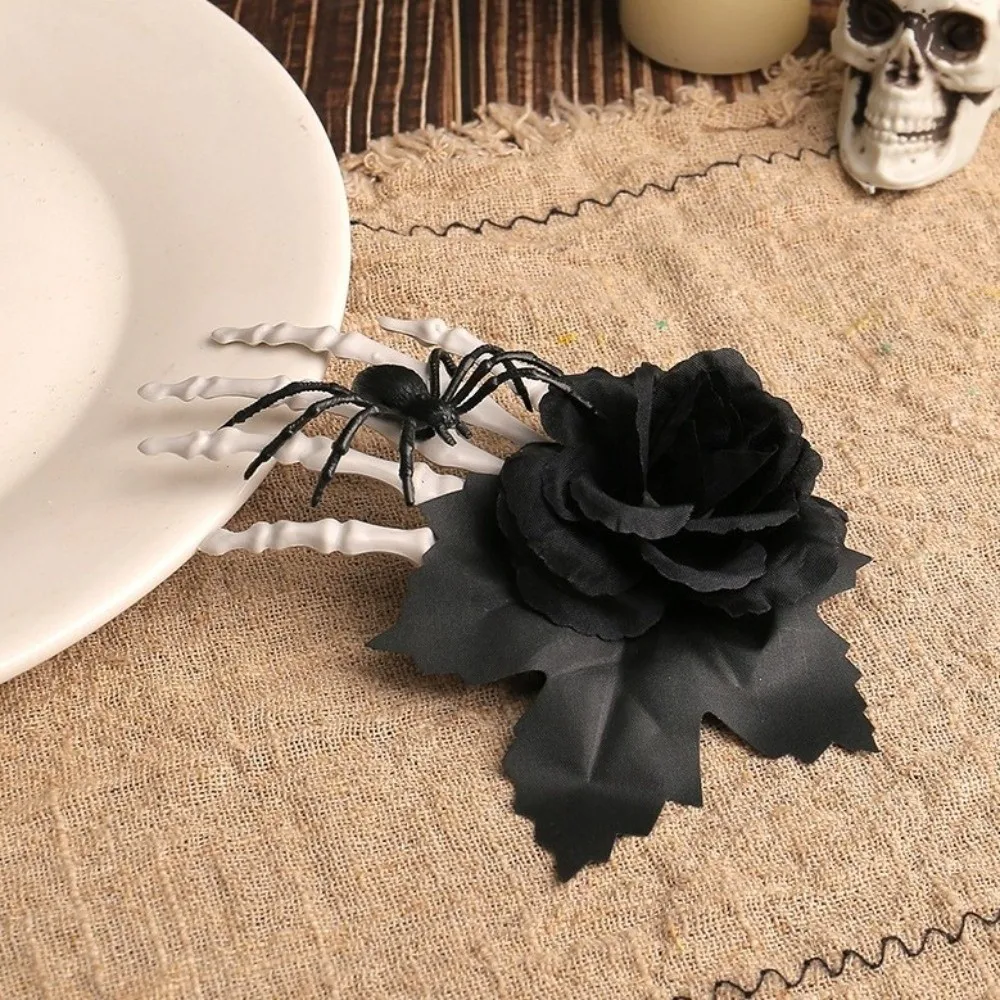

Hair Accessories Cloth Ghost Claw Hair Clip Harajuku Steampunk Skeleton Hand Hairpin Y2K Flower Halloween Headwear Party Supply