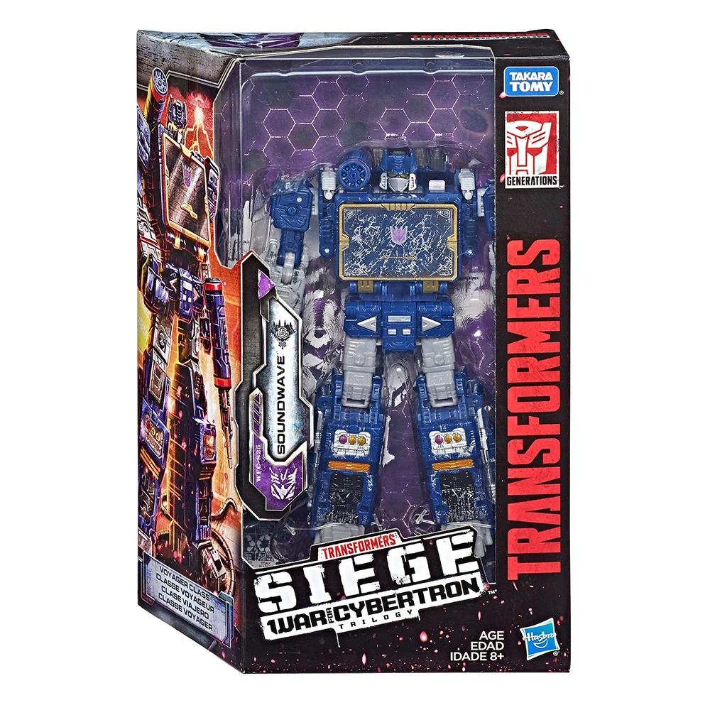 

[In-Stock] Hasbro Transformers War for Cybertron Siege Soundwave 18cm Voyager Class Action Anime Figure Model Ornament Toys