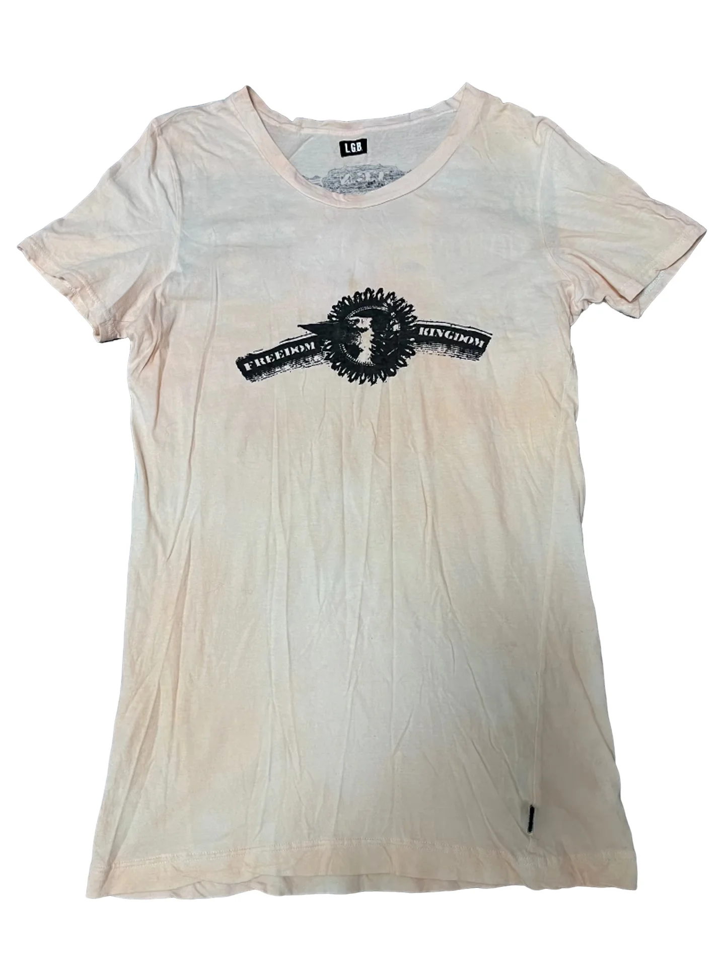 LGB retro washing water old printing casual short-sleeved T-shirt