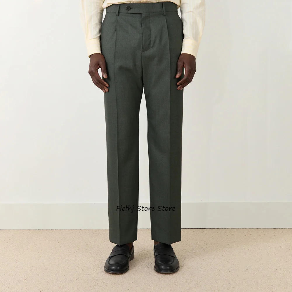 

Business Casual Trouser for Man Trousers Solid Color Work Pants Men's Polyester Fiber Straight Leg Tailoring Classic Clothing