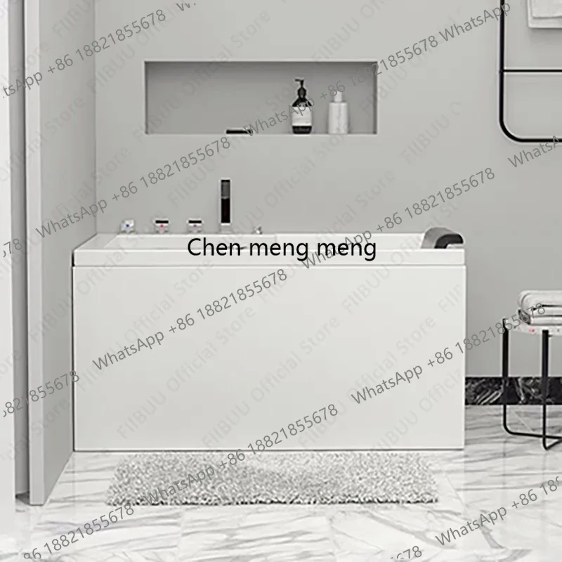 

Premium Quality Household Bathtub Acrylic Tub With Dual-side Skirt Left Skirt, Multi Functional Soaking Bath, Bathroom Furniture