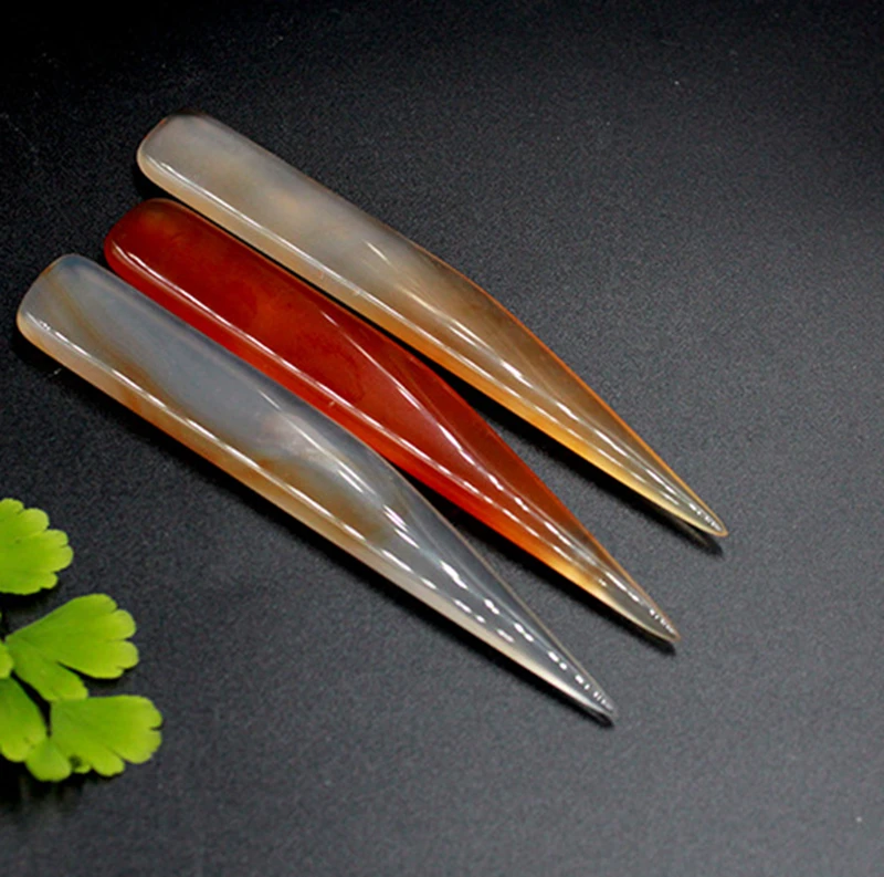 7CM 8CM 10CM Natural Real Agate Knife For Gold Sliver Jewellery Tools Burnisher Polishing Cleaning Wiping Accessories