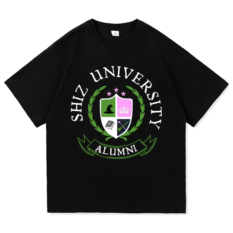 Shiz University T Shirt Fashion Women Aesthetic Movie Wicked T-Shirt Unisex High Quality Casual Elphaba Glinda Cotton Shirts