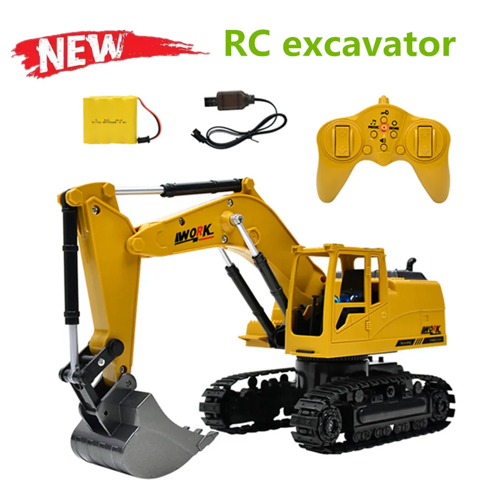 

RC Excavator 8Channel 1:24 RC Engineering Car 2.4Ghz Remote Control Engineering Vehicle Crawler Excavator Toys For Boys Kids