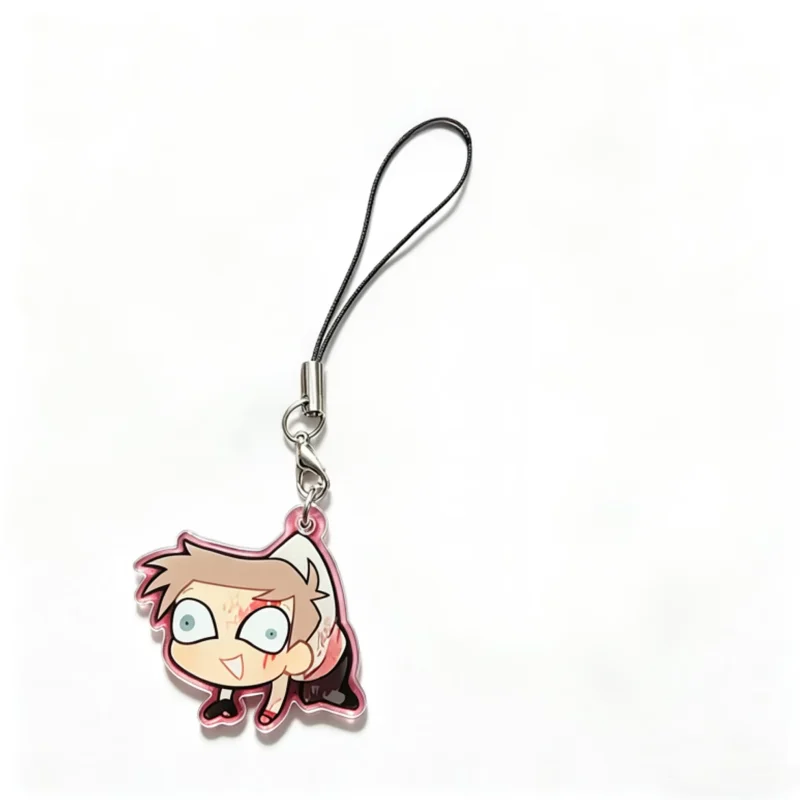Scream 1996 Stuilly Billy Loomis x Stu Macher Chibi Acrylic Keychain Blood Splatter Horror Movie Pendant Gift for Fans
