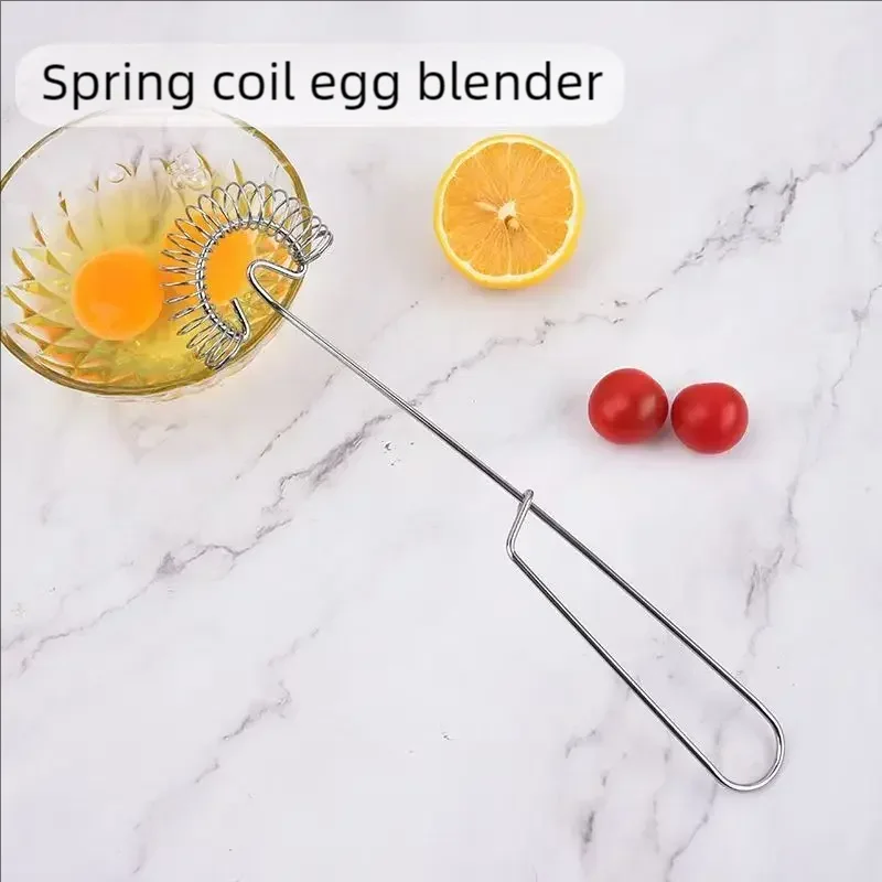 Essential kitchen item - Spring egg beater made of stainless steel - Cake milk frother
