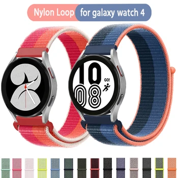Bracelet en Nylon pour Samsung Galaxy Watch 4, 40mm 44 Active 2/Watch 3 45mm/46mm/42/22 Gear S3 20mm Galaxy Watch 4 Classic Band 46mm 42