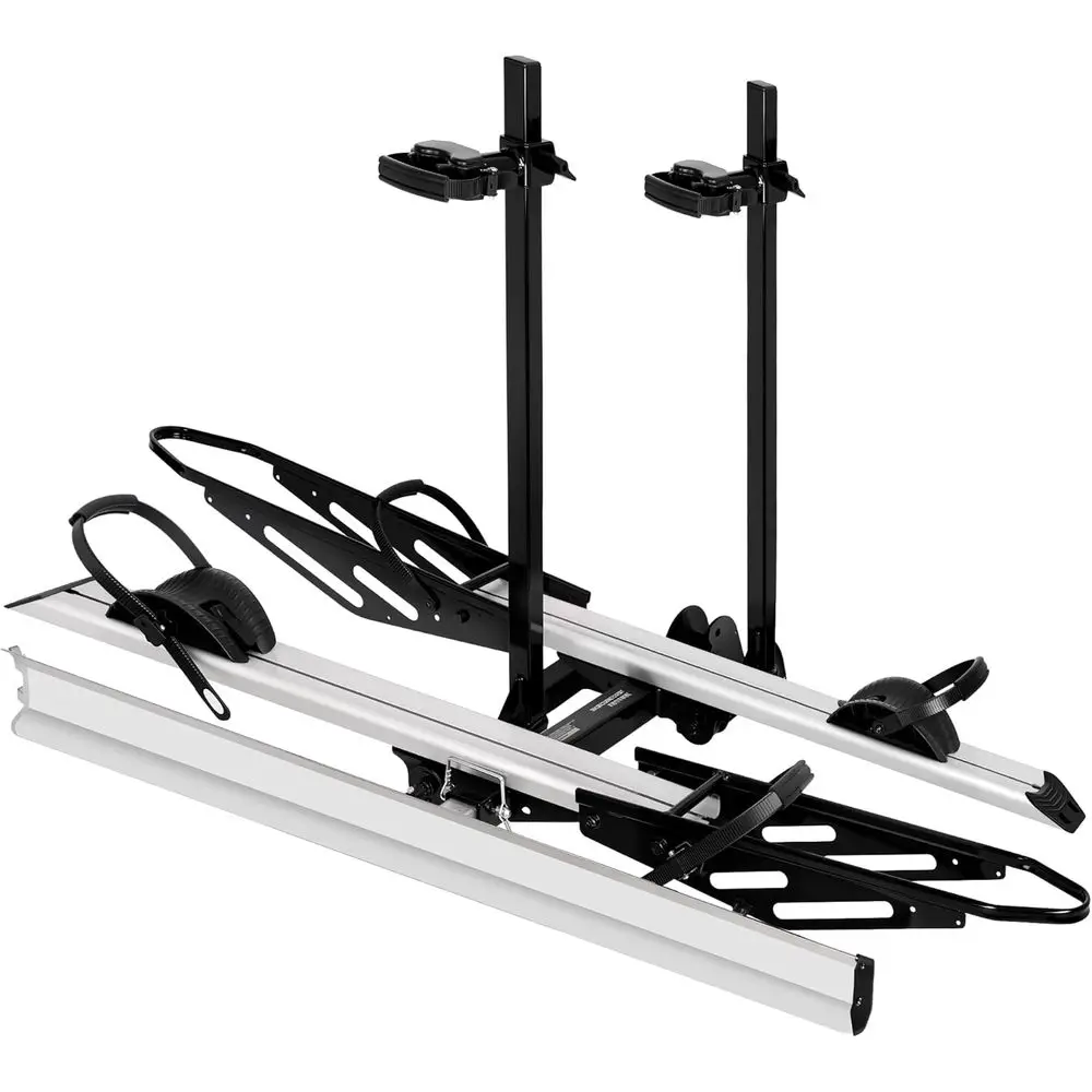 Hitch-Mounted Bike Rack for 200 lbs. Capacity or 2 E-Bikes, Fits Cars, SUVs, RVs, Trailers with 2-Inch Receiver
