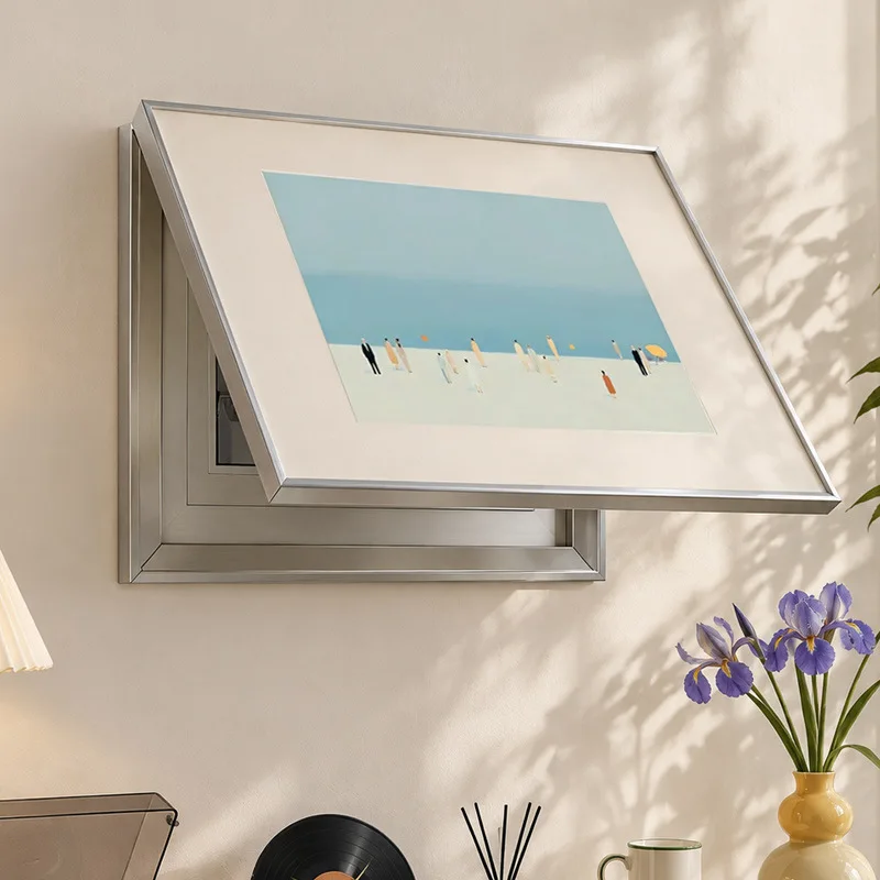 Niche Korean meter box decorative painting blocking distribution box Bauhaus healing mural