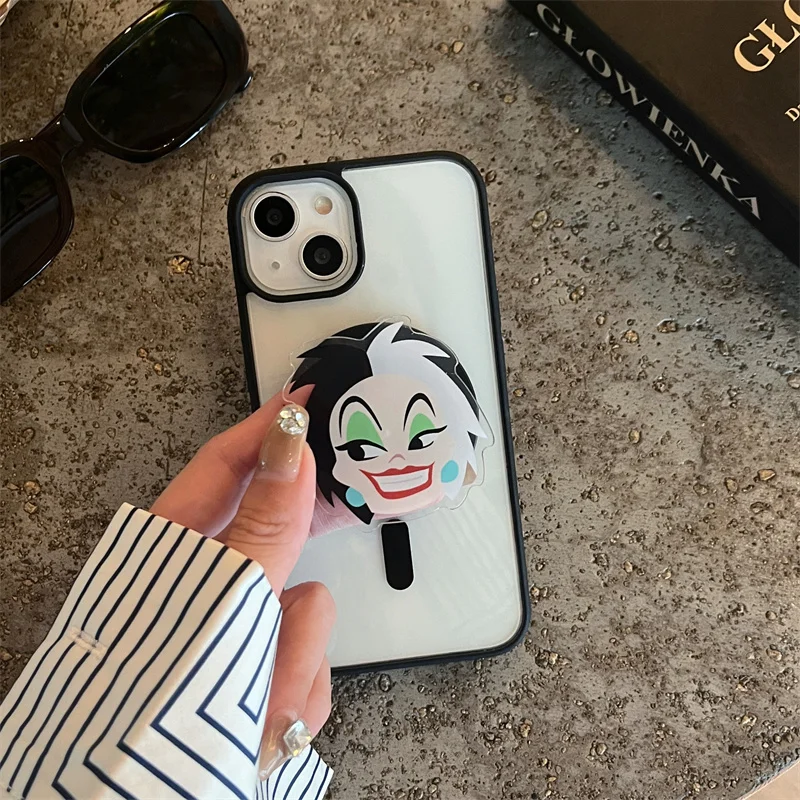 INS Disney Cartoon Ursula Maleficent For iPhone 15 14 13 12 11 Pro Max Magsafe Magnetic Attraction Camera Shockproof Back Cover