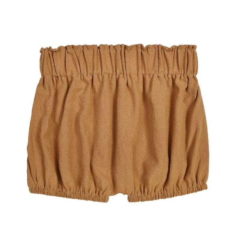 090B Bloomer corto para bebé niña, azul, gris, cúrcuma, blanco, cierre elástico