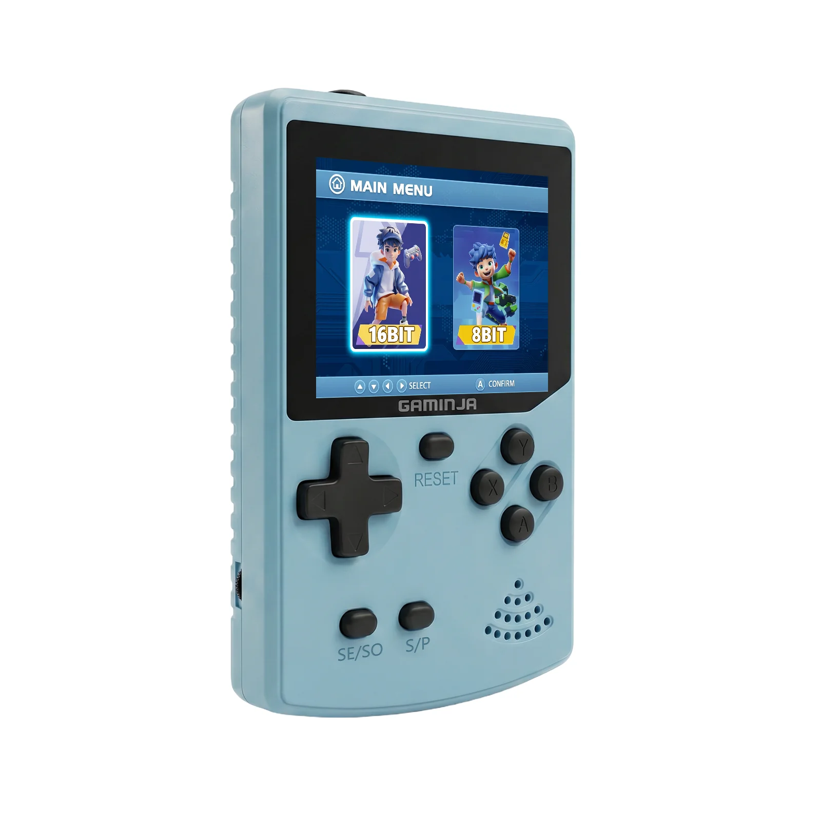GAMINJA Handheld Game Console 300 Klassieke 8bit/16bit Games 2.8" HD Scherm Retro Video Mini Game Console Cadeau voor Nostalgie