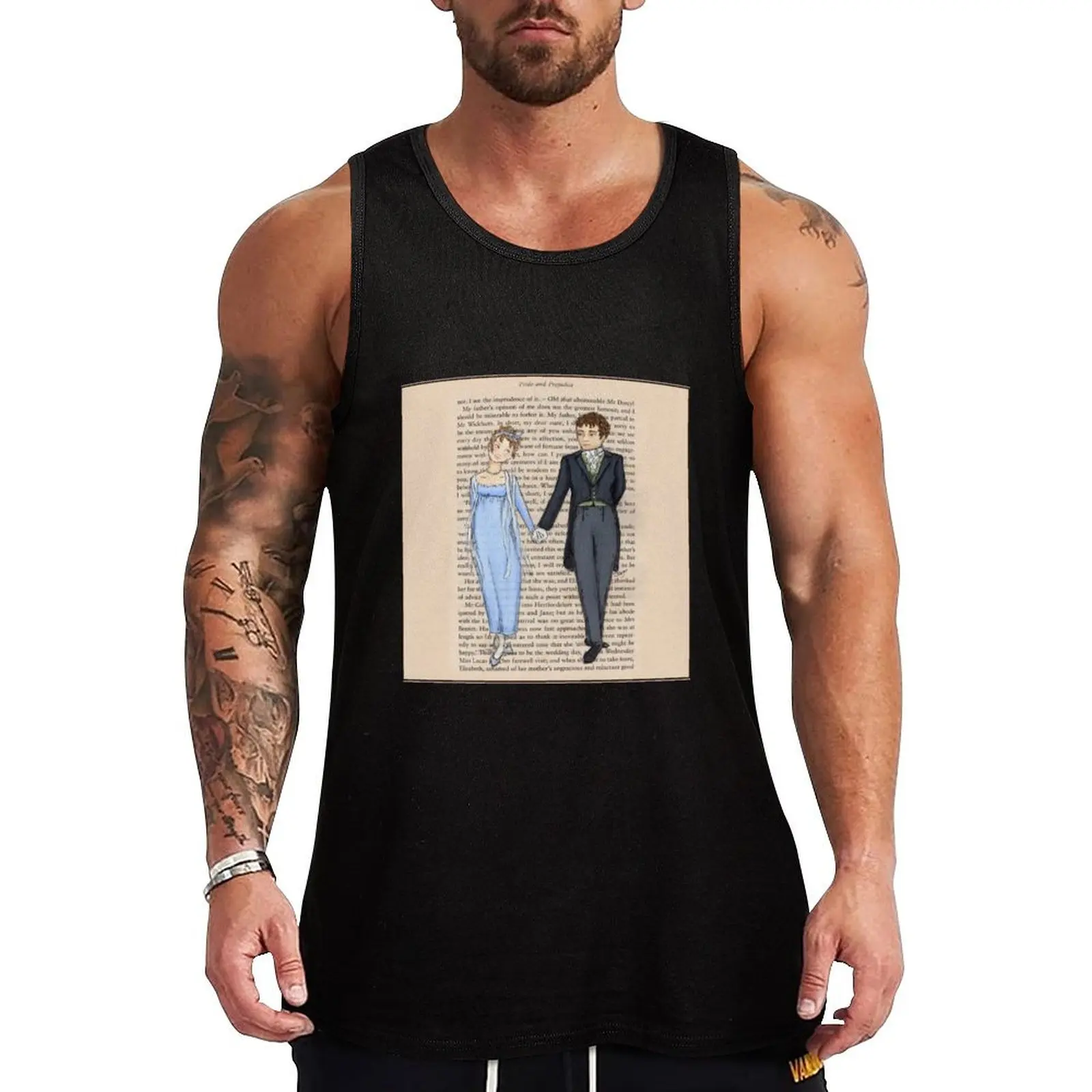 

Elizabeth Bennet and Mr Darcy Tank Top gym men Male clothes summer clothes men 2025 Men's clothing brands