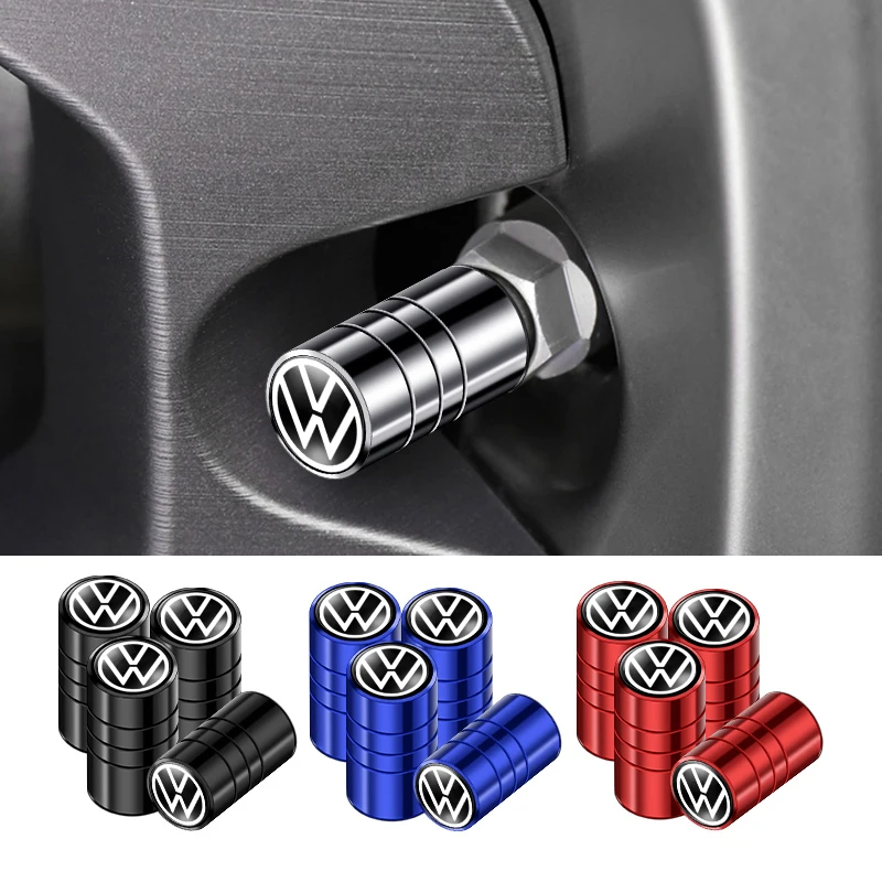 Car Styling Wheel Tire Valve Caps Stem Caps Decoration For VW GTI Atlas Jetta Touareg Variant Golf Polo Taos Passat Accessories