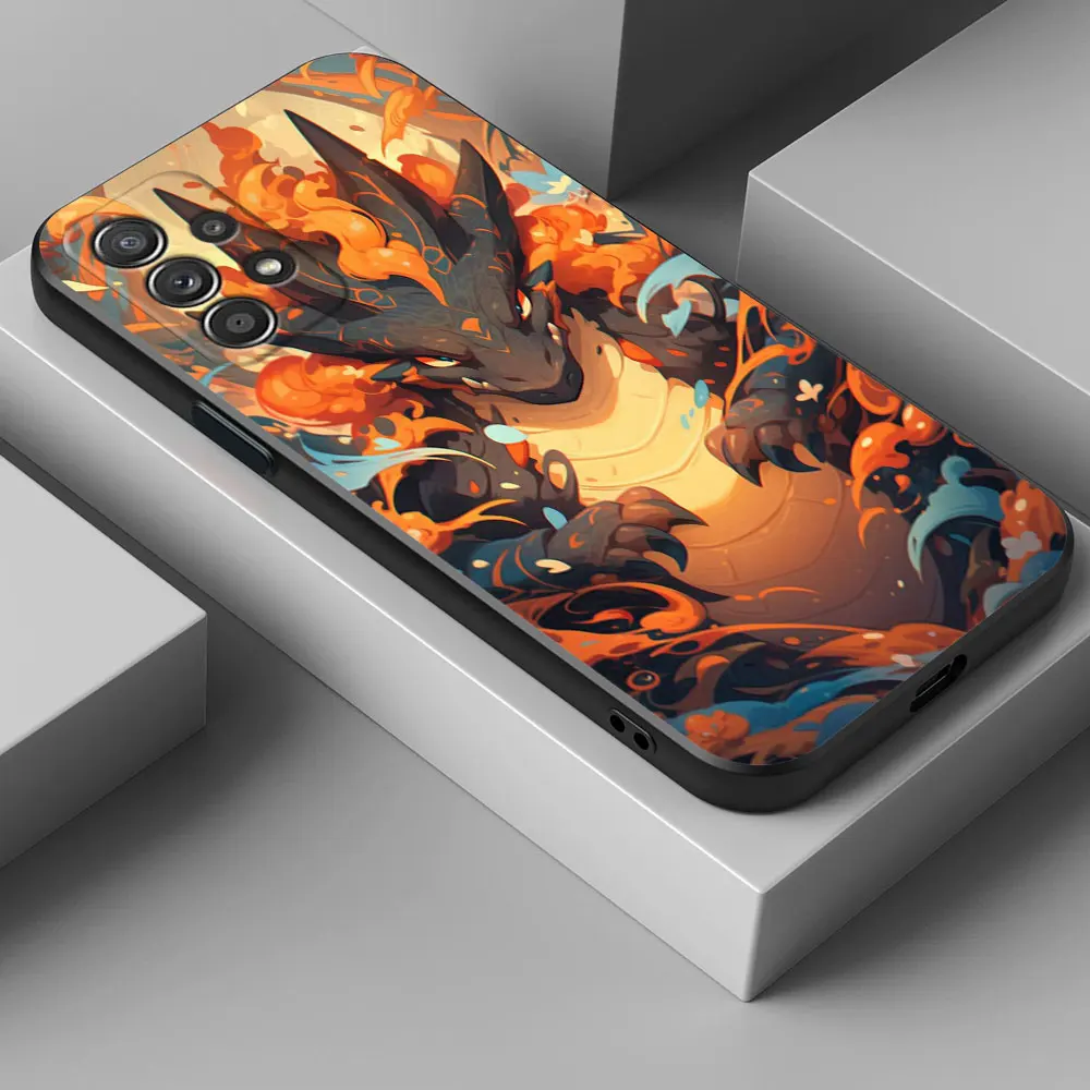 CHARIZARD CHARMELEON Pokemon Phone Case For Samsung Galaxy A15 A25 A24 A23 A22 A21S A20s A13 A10 A05S A04 A03 A02 A14 Soft Cover image 3