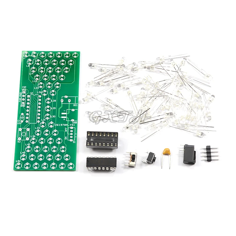 5V LED Electronic Hourglass DIY Kit MCU Parts Electronic Skills Training Accessories