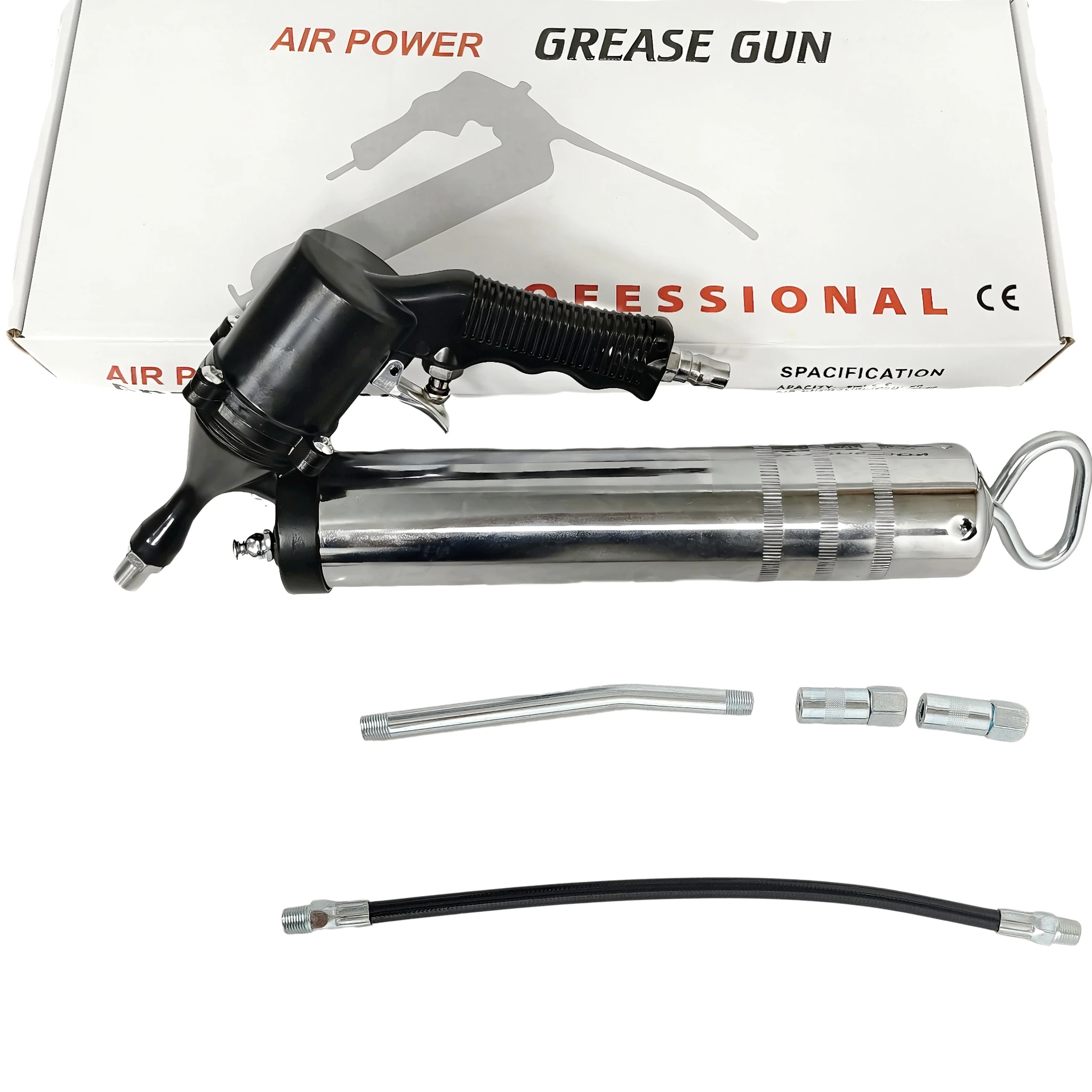 Air Operated Powered 400CC High Pressure Manual Handle Grease Gun Set For Truck