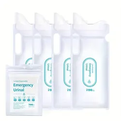 4PCS/ Set Emergency Urine Bag Portable Car Toilet Girl Child Disposable Urine Bag Urinal Car Urine Bag Emergency Supplies