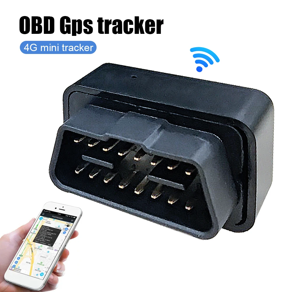 4G Mini OBD GPS Tracker 12V-24V Car Anti-Theft Alarm Real Time Tracking Device Call Geofence Locator Free APP for iOS Andriod