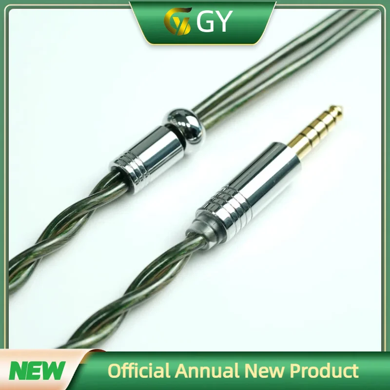 GY Nebula HiFi Earphone Cable Oil Immersed Graphene OCC Palladium Plated Lithium Earphone Cable 3.5/4.4 MMCX 2Pin HD650