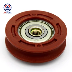 Elevador Door Hanger Roller, Ansons Elevador Peças de Reposição, 50*14*6201 ZV, 44*12*6200mm