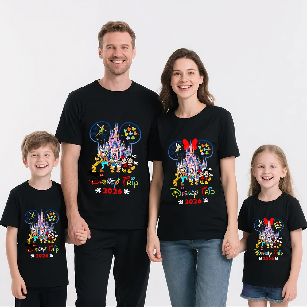 2026 Family Trip Matching T-Shirt Cotton Short Sleeve Unisex Adult & Child Parent Child Outfit