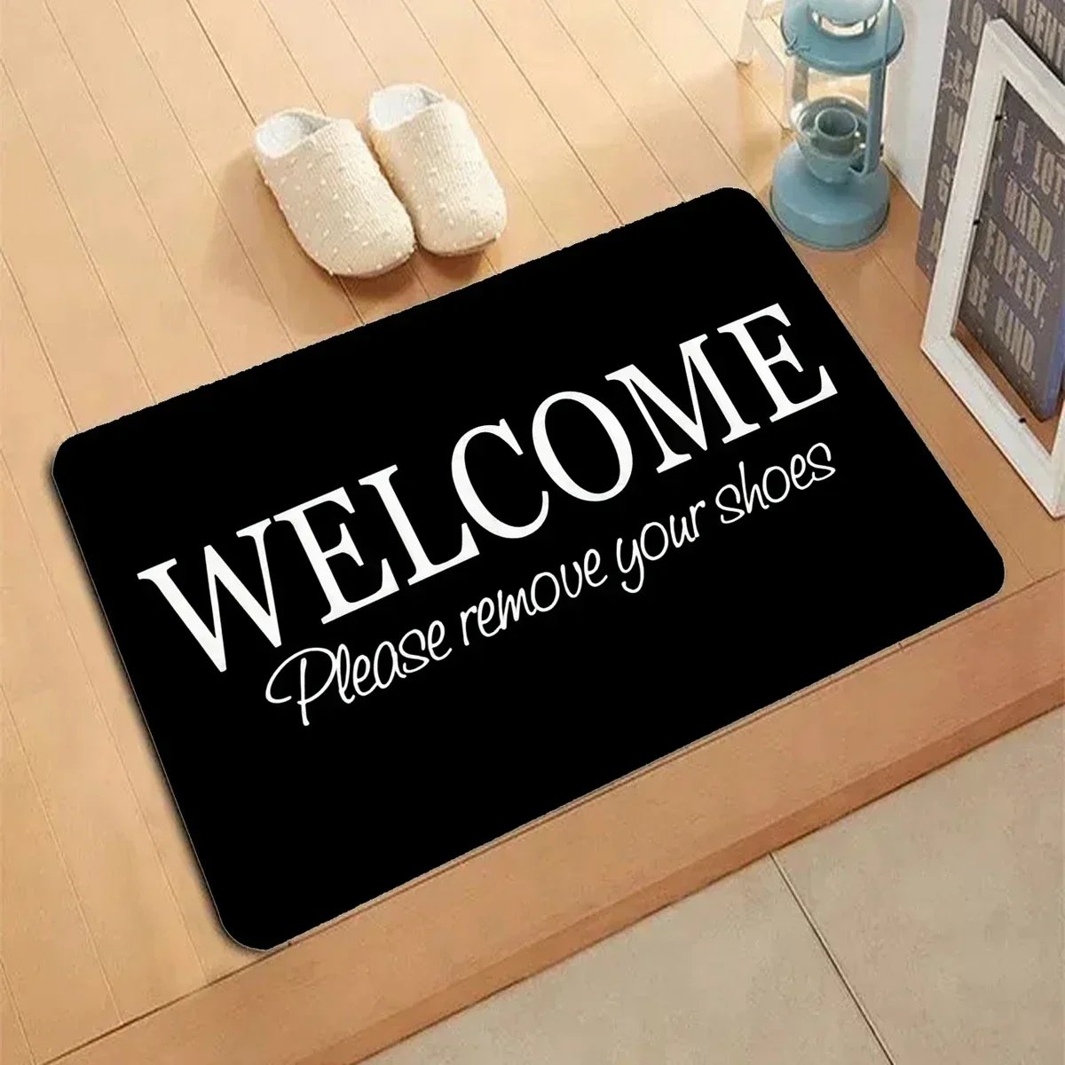 Please Remove Your Shoes Pattern Carpet Entrance Doormat Non-slip Living Room Kitchen Bedroom Decor Rug Floor Mats Home Decor