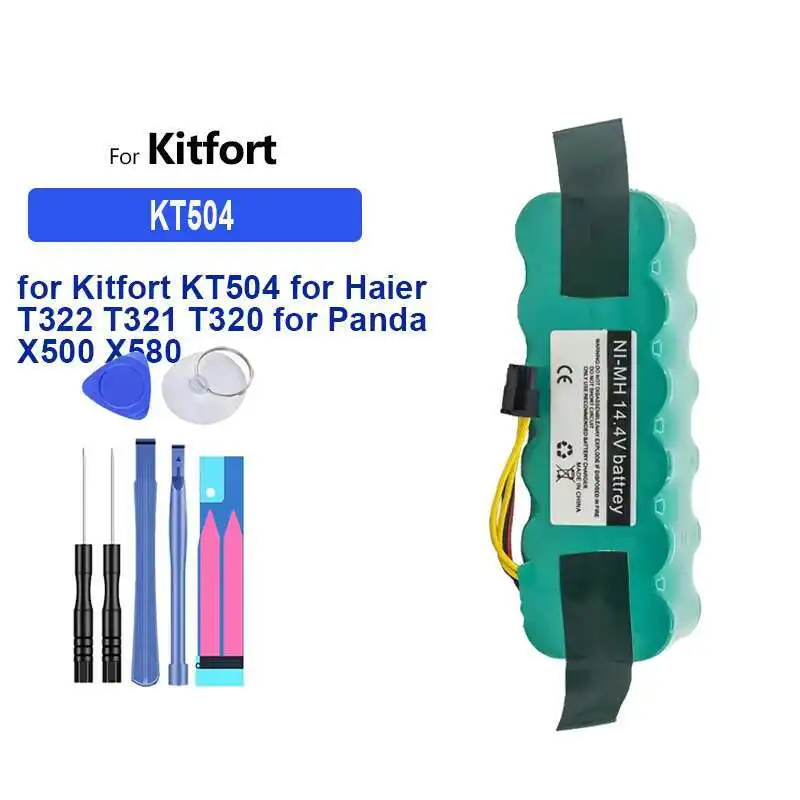 

Аккумулятор 3500 мАч для Kitfort KT504 для Haier T322 T321 T320 для Panda X500 X580 X600 для Ecovacs Mirror CR120