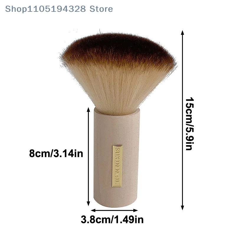 [YA] cepillo redondo para polvo de uñas, cepillos para quitar el polvo de uñas de gran tamaño, herramienta de limpieza de polvos de esmalte de Gel UV acrílico, accesorios de manicura