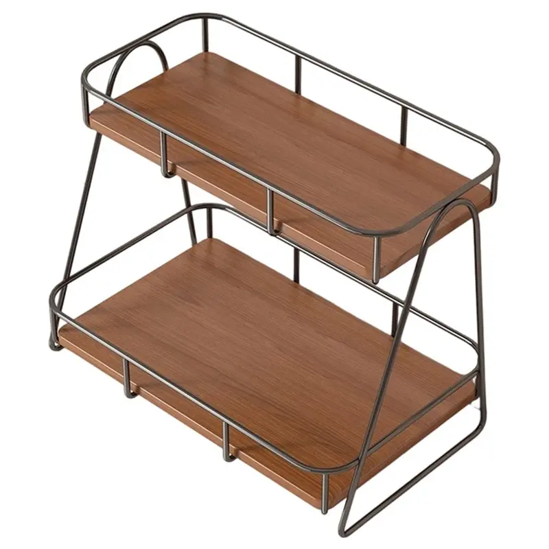 Bathroom Counter Organizer 2 Tier Cup Riser Stand Display Shelf Desktop Storage Rack for Perfumes Countertop Dorm