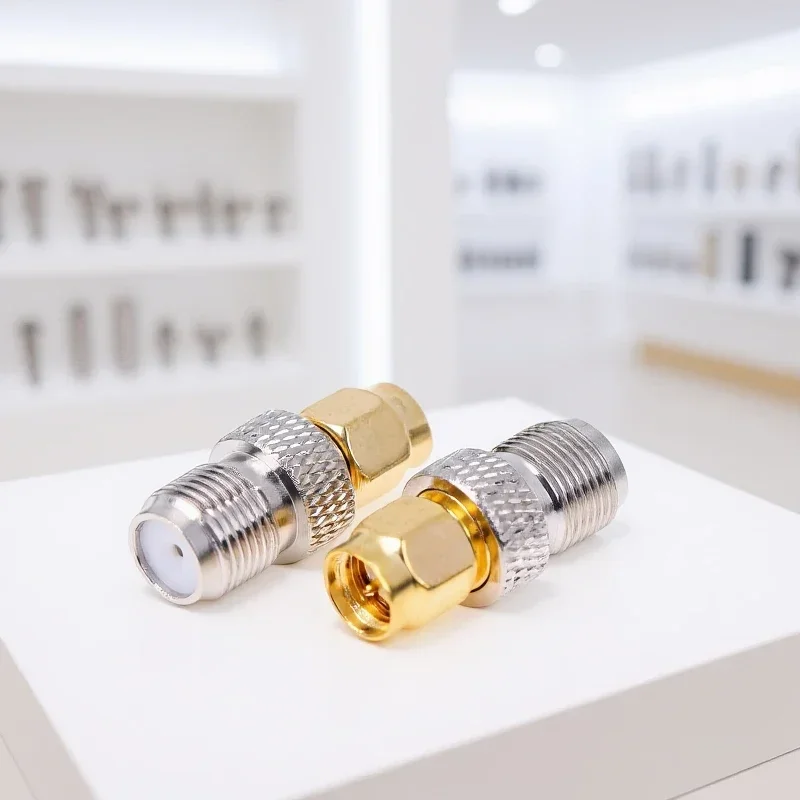 2pcs/Group SMA Male Turn F Female Copper RF Conversion Head Smaj/FK SMA Internal Thread Inner Needle Turn F External Thread Inn