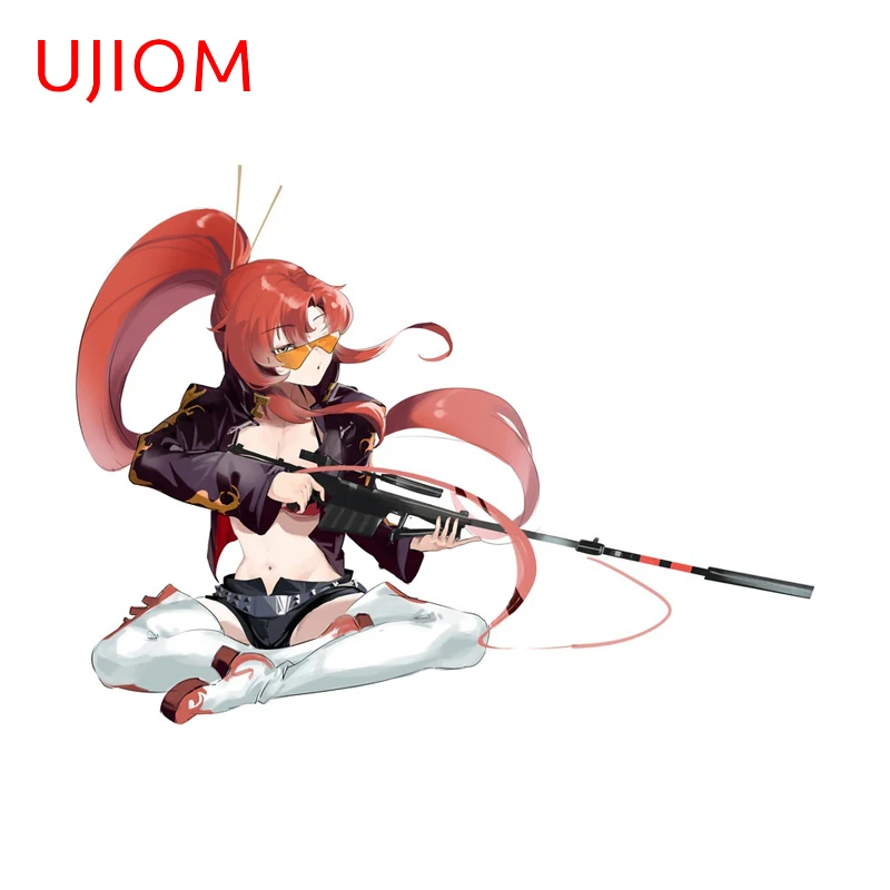 UJIOM Yoko Littner Anime Girl with Gun Wall Sticker Air Conditioner Scratch Proof Vinyl Decal Suitable For Refrigerator Decor