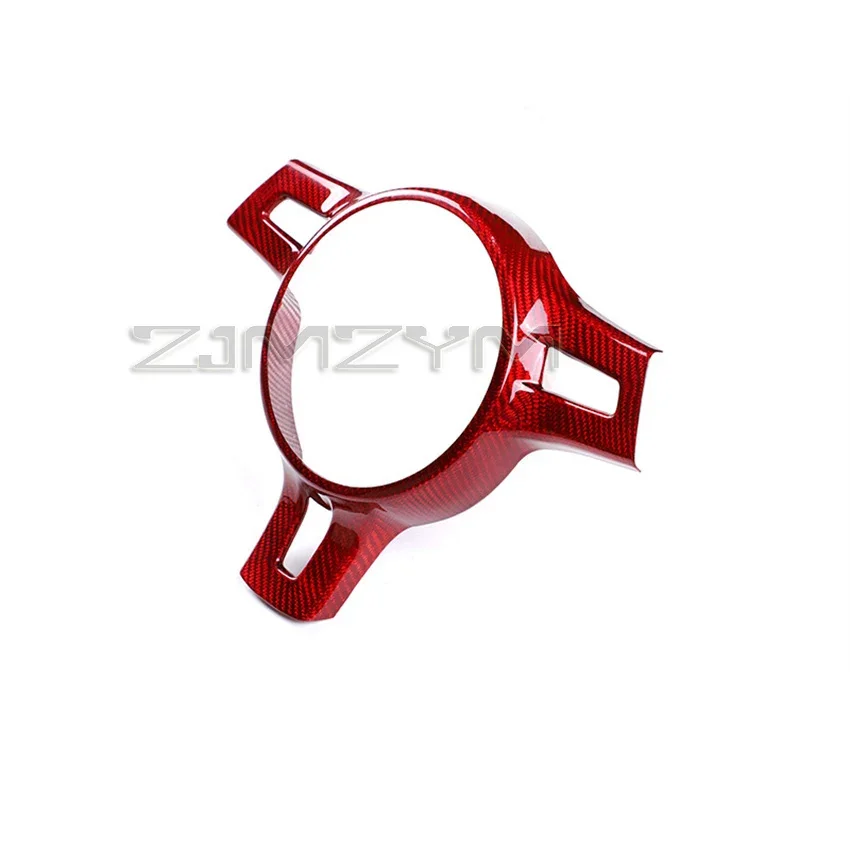 Copertura del telaio decorativo del volante dell'auto aggiornata per Porsche 911 Boxster 2010-2015 Accessori auto per auto in vera fibra di carbonio
