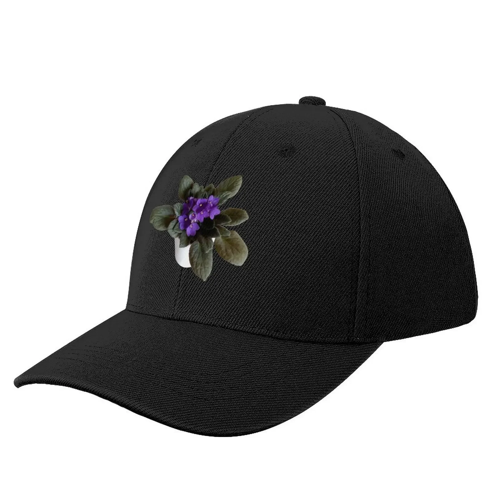 Purple African violets original artwork Baseball Cap Streetwear beach hat birthday For Man Women's