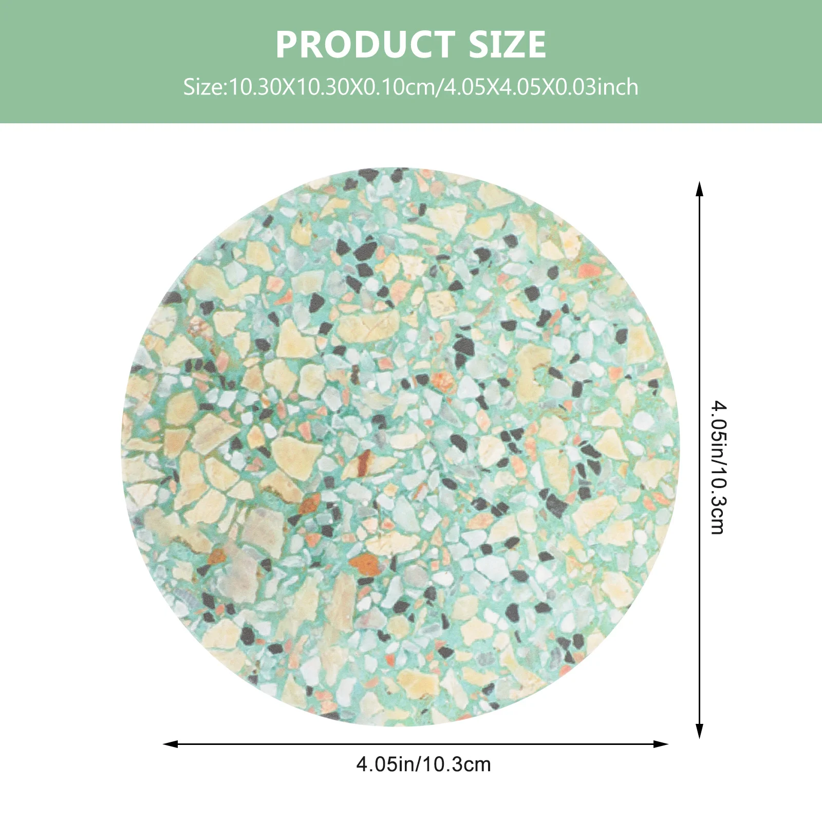 

2Pcs Absorbent Ceramic Coasters Antiscalding Nonslip Unique Stone Appearance Household Tabletop Coasters Cup Mats