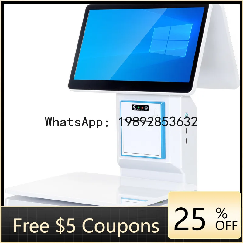 

JX Intelligent Recognition Cash Register All-in-One Machine Supermarket Touch Screen Cashier Scale Fruit Shop Fresh Scale