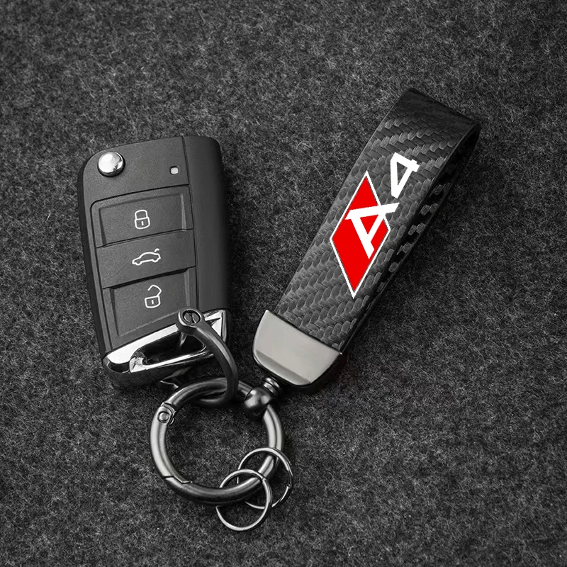 Advanced carbon fiber alloy key chain key For Audi a1 A3 A4 A5 A6 A7 A8 Q3 Q5 Q7 tt car Accessories