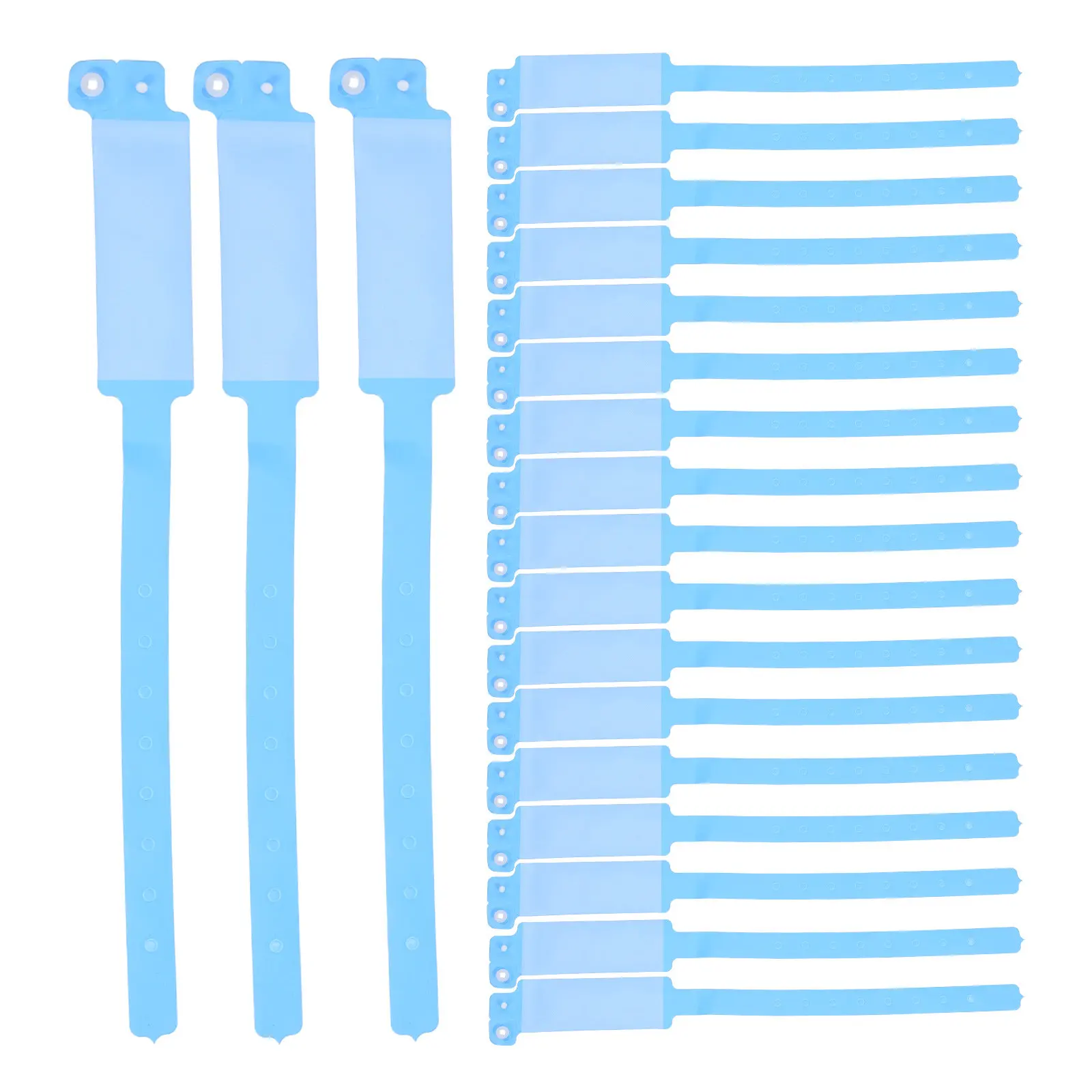 

100Pcs Blank Waterproof Hospital Wristbands Disposable PVC Identification Safety Patient Id Bands Id Wrist Bands