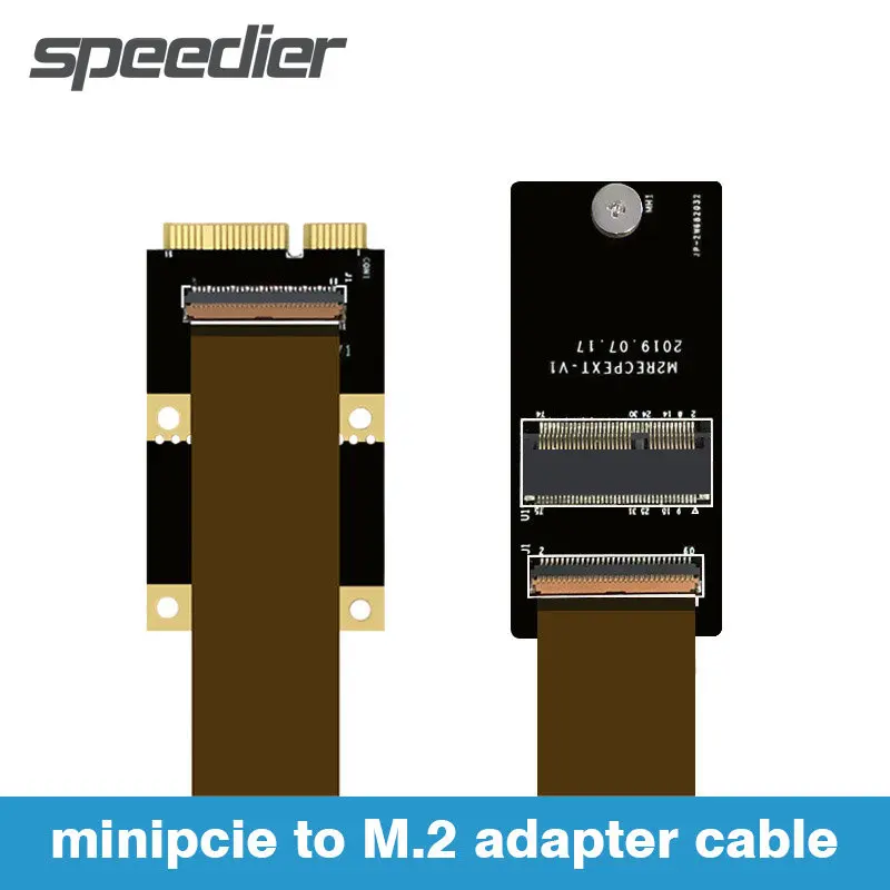 

Mainboard Mini PCIe To M.2 Network Card Adapter Cable Key A/E Interface Ngff MiniPCIe mPCIe M2 Flexible Ribbon Extension Cable