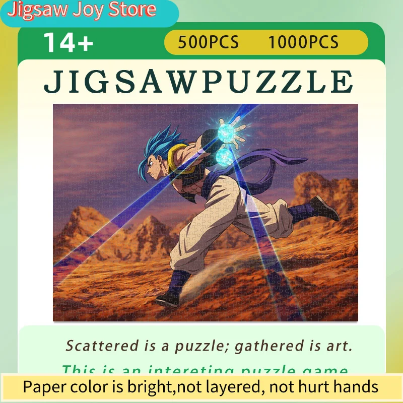 

Аниме-пазл с тематикой «Энергетическая волна синеволосого воина», портативные белые картонные элементы для декора комнаты