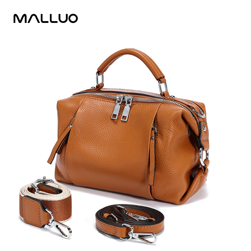 

Women's Cowhide Genuine Leather Shoulder Bags Lady Solid Fashion Handbag Female Luxury Designer Crossbody Boston bag, Doctor bag