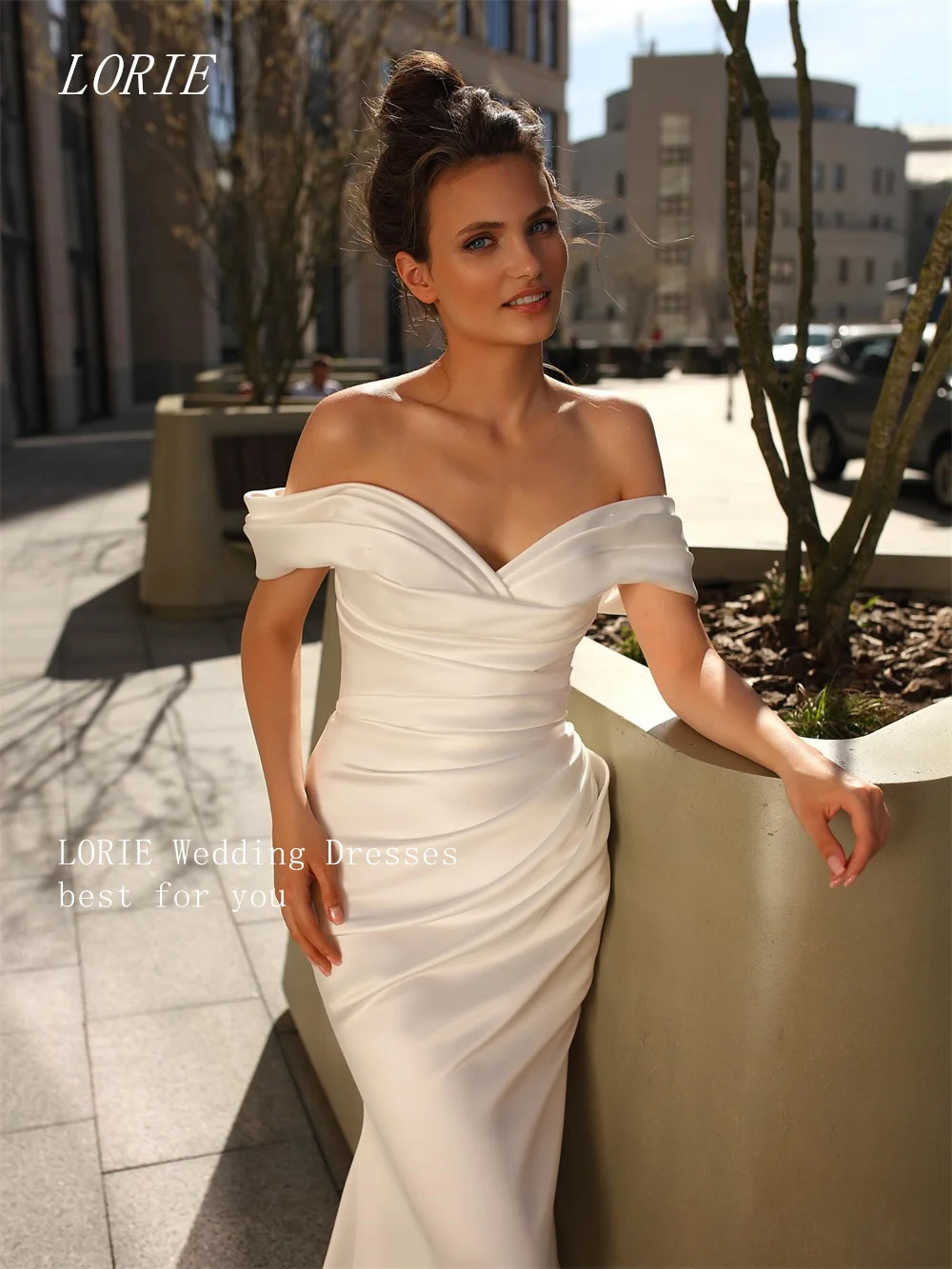 

LORIE Luxury Mermaid Wedding Dress Sweetheart Bridal Dresses Elegant Off The Shoulder Pleat Wedding Gown Customized 2026