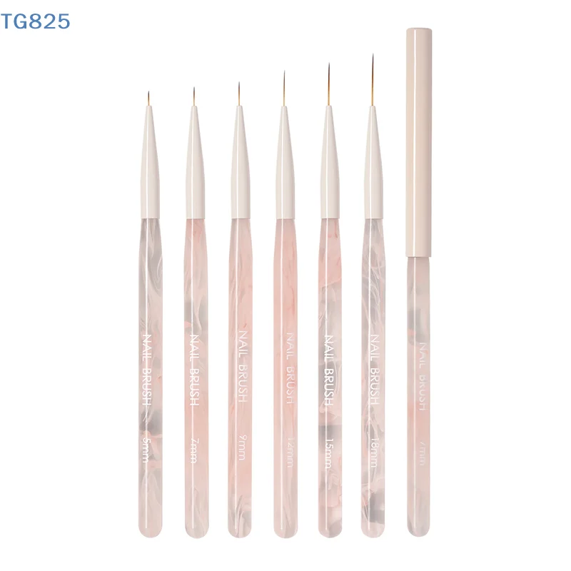 【AN】1pc Nail Art Brushes Multiple Types Ultra-fine And Ultra Long Wire Drawing Painting DIY French Nail Liner Pens Manicure Tool