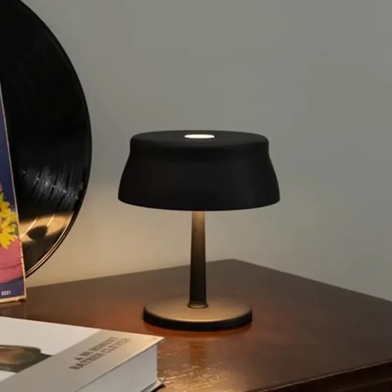 Rechargeable bedside lamp, touch switch, three-color lamp, stepless brightness adjustment, aluminum acrylic structure USB