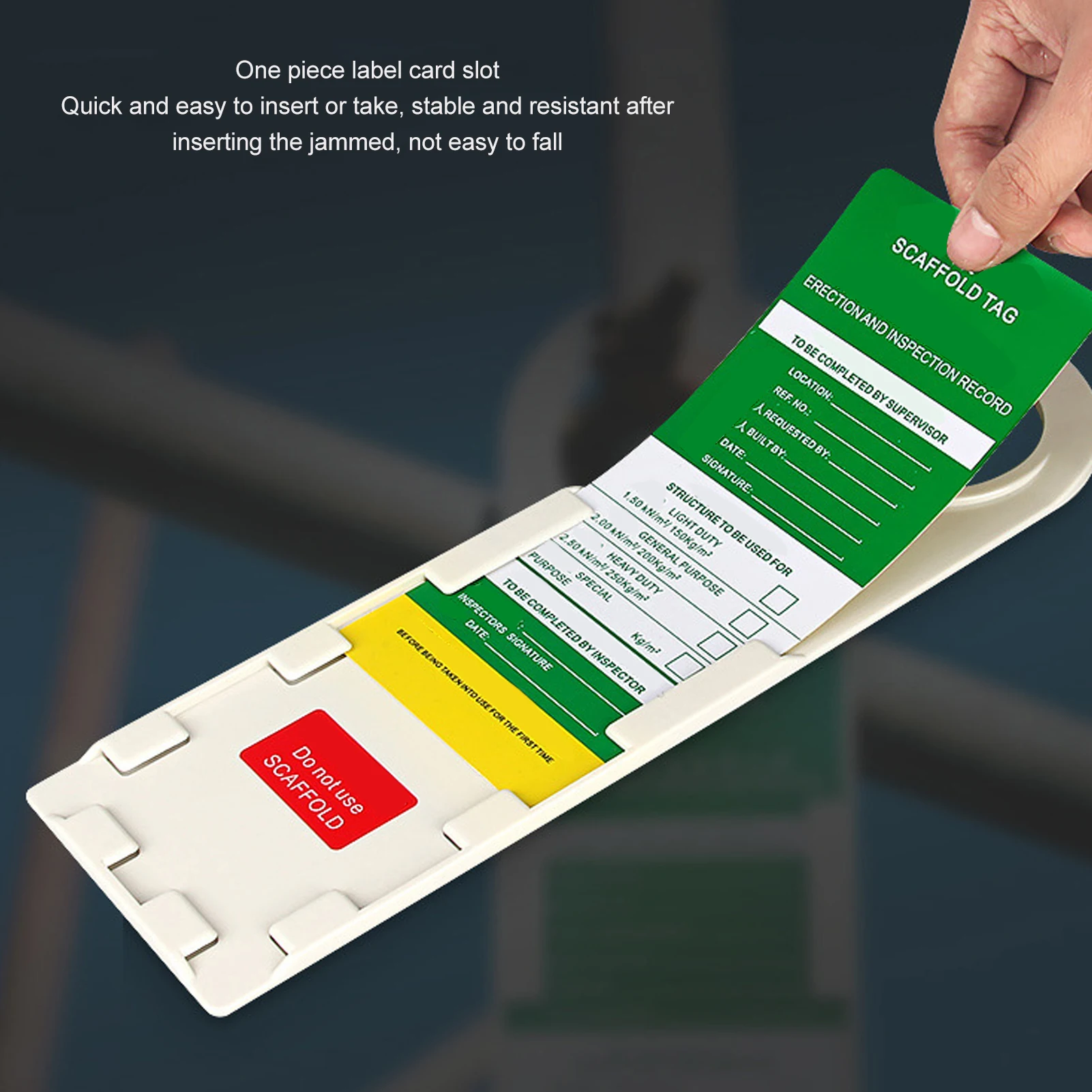 Inserts d'inspection de signe d'iode rapide de prévention des accidents, étiquette d'inspection de sécurité, liste de support explorez afaudage, carte réutilisable, ZK40